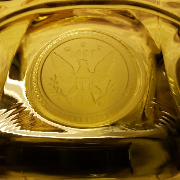 Vtg Candy Nut Dish W/Lid Fostoria Coin Green Glass - Picture 11 of 13